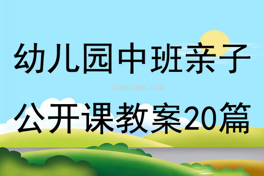幼兒園中班親子公開課教案20篇