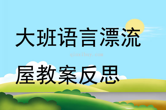 大班語(yǔ)言漂流屋教案反思