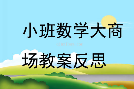 小班數學公開課大商場教案反思