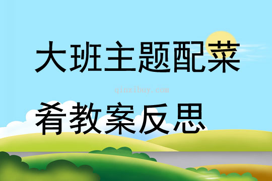 大班主題配菜肴教案反思