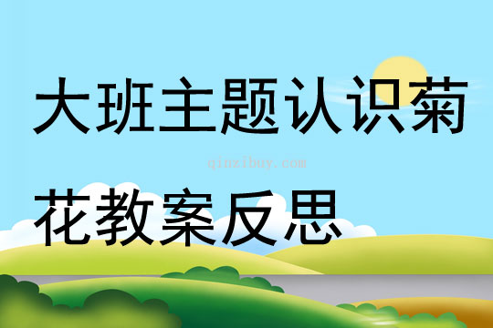 大班主題認識菊花教案反思