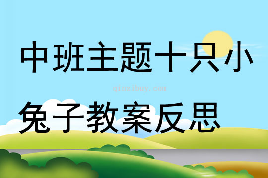 中班主題十只小兔子教案反思