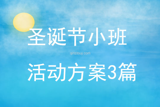 圣誕節(jié)小班活動(dòng)方案3篇