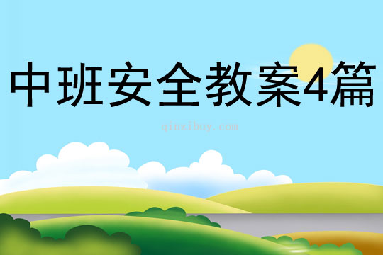 中班安全教案4篇