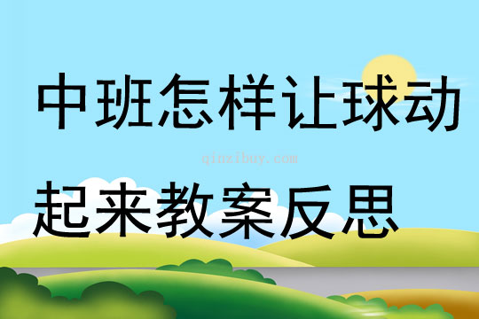 中班主題怎樣讓球動起來教案反思