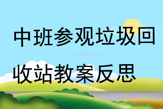 中班主題參觀垃圾回收站教案反思