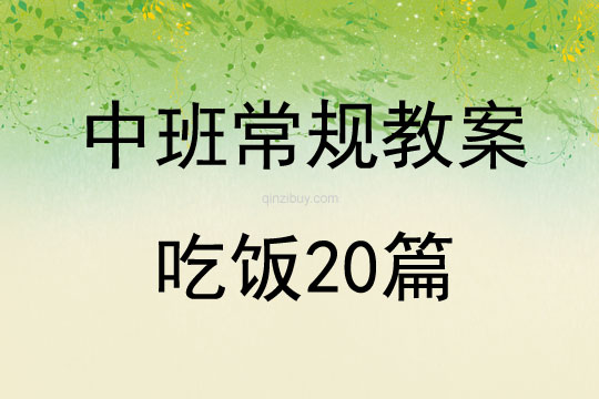 中班常規教案吃飯20篇