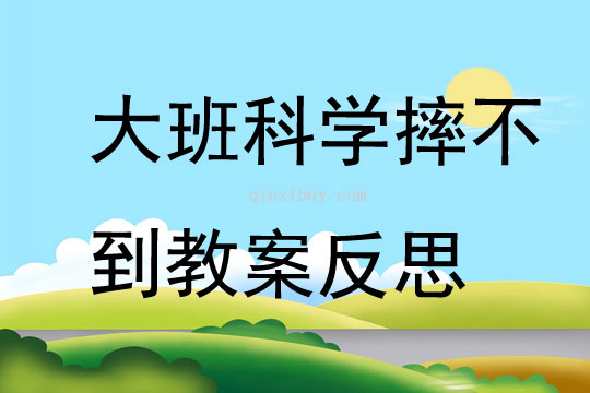 大班科學摔不到教案反思