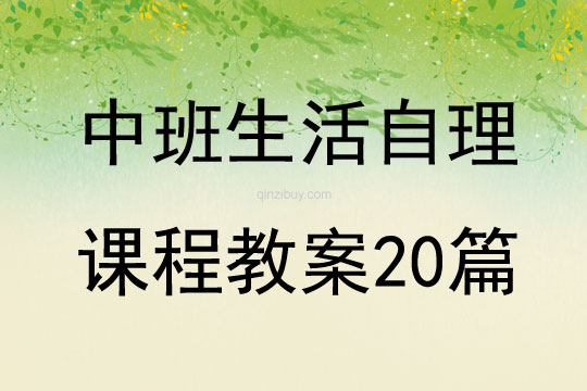 中班生活自理課程教案20篇