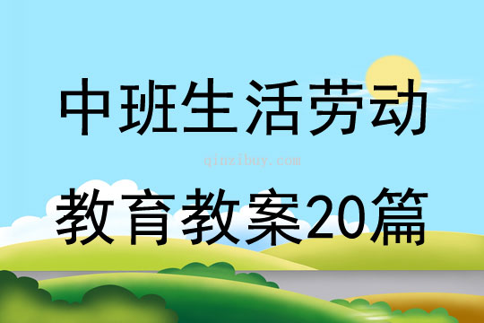 中班生活勞動教育教案20篇