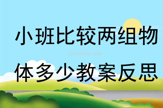 小班數(shù)學(xué)比較兩組物體多少教案反思