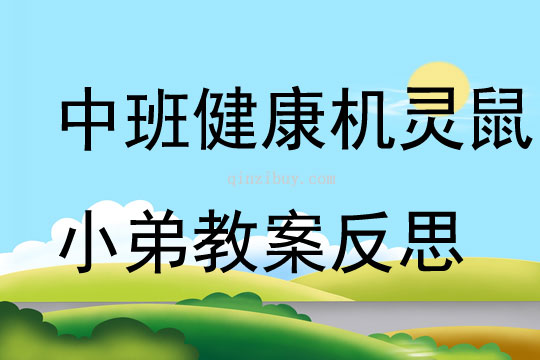 中班健康優質課機靈鼠小弟教案反思