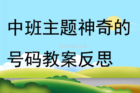 中班主題神奇的號碼教案反思