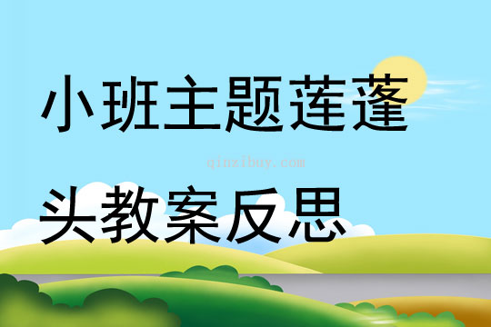 小班主題蓮蓬頭教案反思