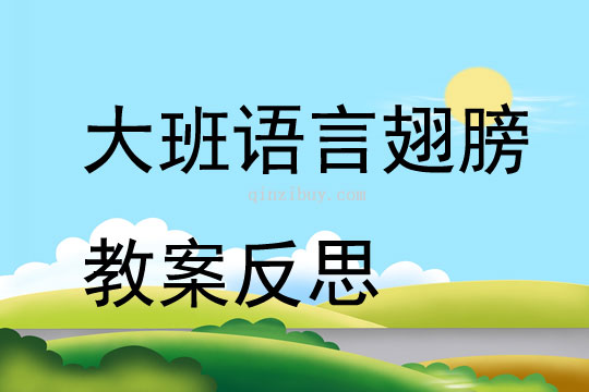 大班語言翅膀教案反思