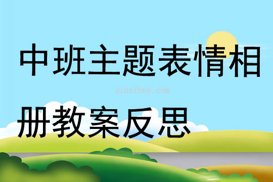 中班主題表情相冊(cè)教案反思