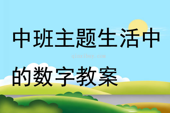 中班主題生活中的數(shù)字教案