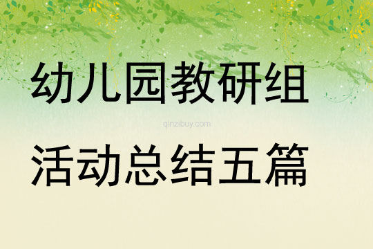 幼兒園教研組活動(dòng)總結(jié)五篇