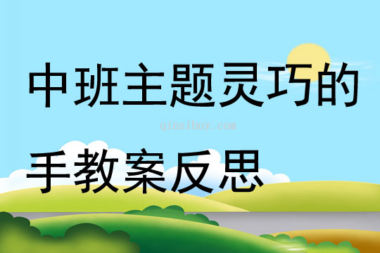 中班主題靈巧的手教案反思