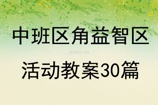 中班區角益智區活動教案30篇