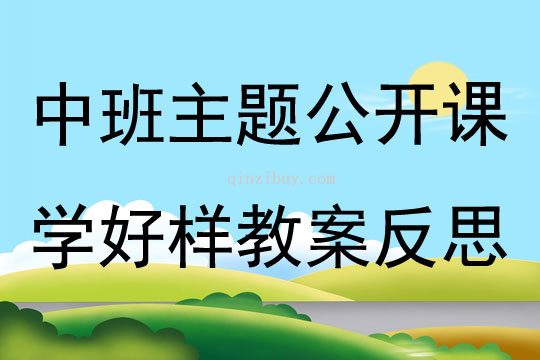 中班主題公開課學好樣教案反思