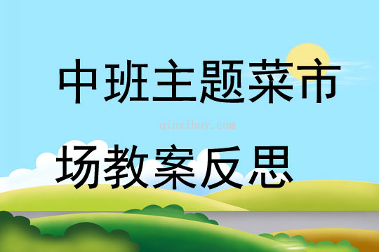 中班主題菜市場教案反思