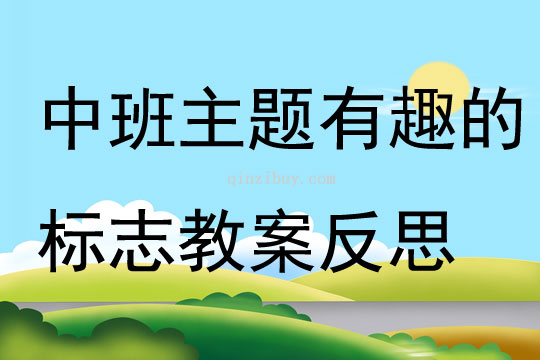 中班主題有趣的標志教案反思