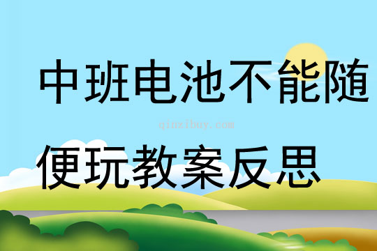 中班主題電池不能隨便玩教案反思