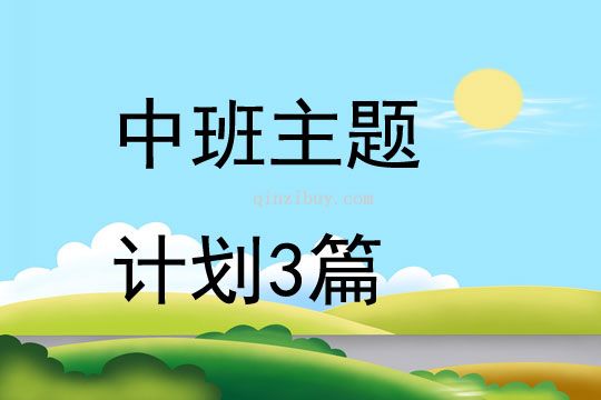 中班主題計劃3篇