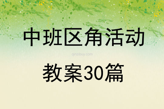 中班區角活動教案30篇