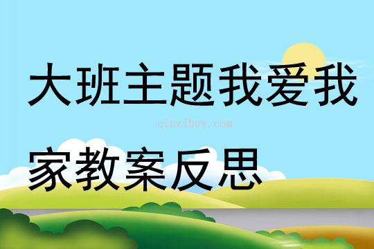 大班主題公開課我愛我家教案反思