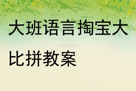 大班語言掏寶大比拼教案