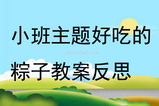小班主題好吃的粽子教案反思