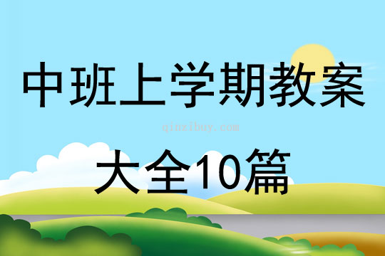 中班上學(xué)期教案大全10篇