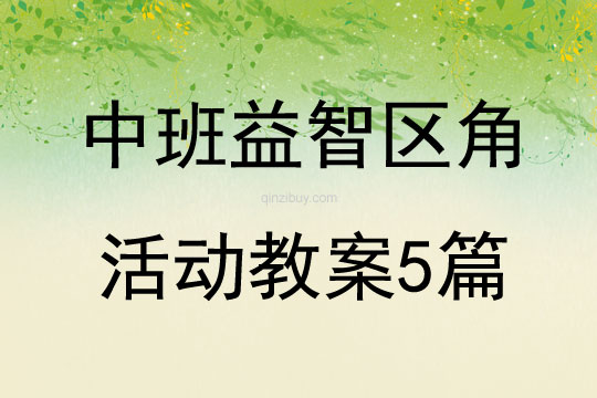 中班益智區(qū)角活動(dòng)教案5篇