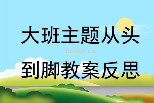 大班主題從頭到腳教案反思