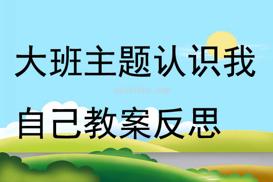 大班主題認識我自己教案反思