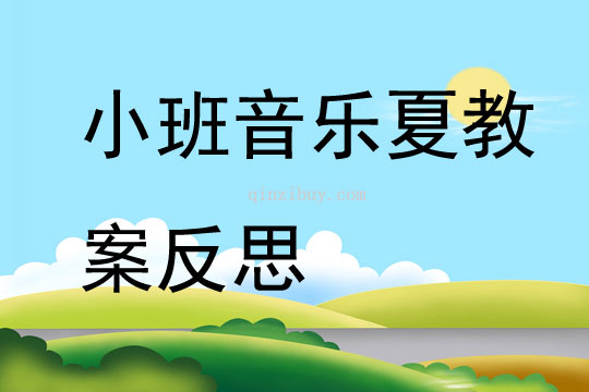 小班音樂夏教案反思
