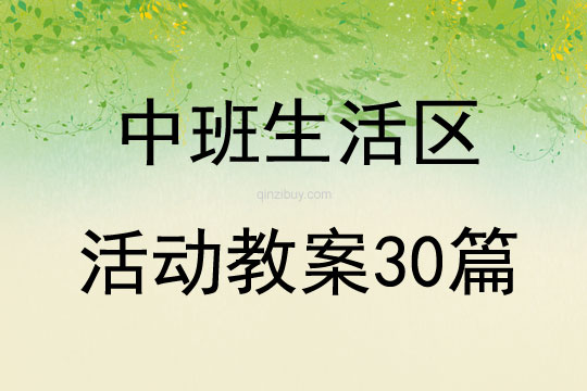 中班生活區(qū)活動(dòng)教案30篇