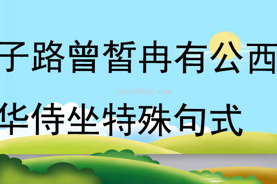 子路曾皙冉有公西華侍坐特殊句式