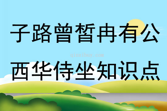 子路曾皙冉有公西華侍坐知識點