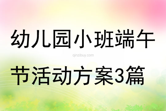 幼兒園小班端午節活動方案3篇