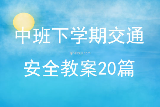 中班下學期交通安全教案20篇