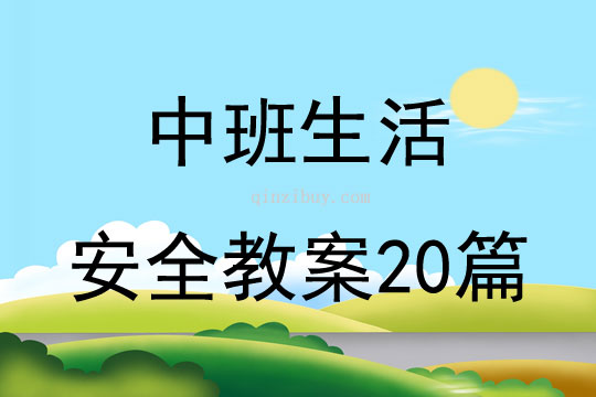 中班生活安全教案20篇