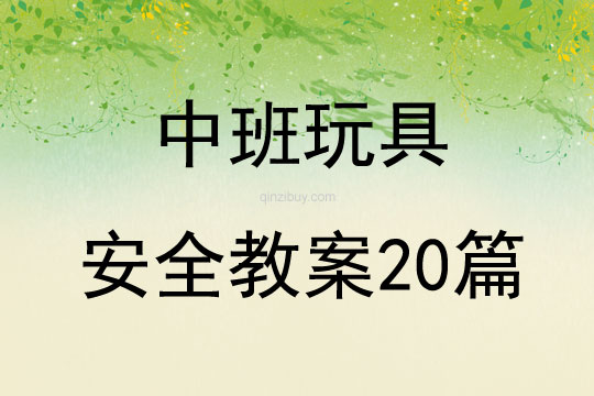 中班玩具安全教案20篇