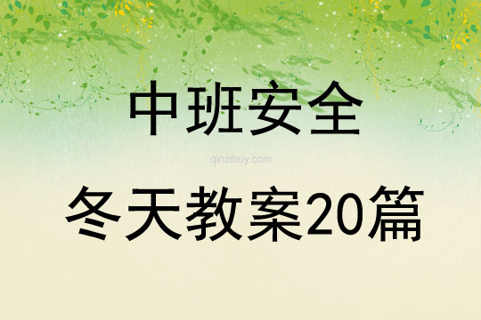 中班安全冬天教案20篇
