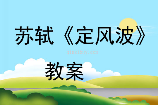 蘇軾《定風(fēng)波》教案
