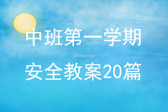 中班第一學期安全教案20篇