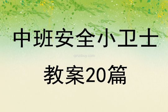 中班安全小衛(wèi)士教案20篇