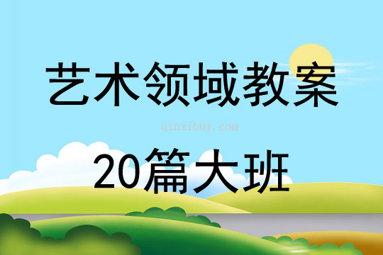 藝術(shù)領(lǐng)域教案20篇大班